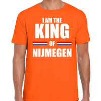 I am the King of Nijmegen Koningsdag t shirt oranje voor heren