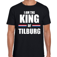 I am the King of Tilburg Koningsdag t shirt zwart voor heren
