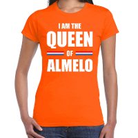I am the Queen of Almelo Koningsdag t shirt oranje voor dames