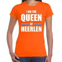 I am the Queen of Heerlen Koningsdag t shirt oranje voor dames
