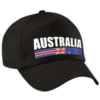 I love Australia supporters petje   zwart   volwassenen   Australie landen baseballcap   fanartikel