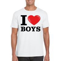 I love boys t shirt wit heren