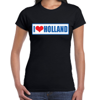 I love Holland landen t shirt zwart dames