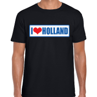 I love Holland landen t shirt zwart heren
