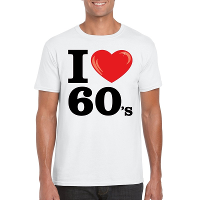 I love sixties t shirt wit heren