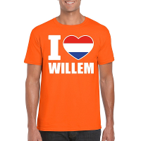 I love Willem print t shirt   heren   Oranje   Koningsdag   Holland / Nederland supporter kleding