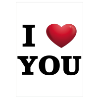 Bellatio Decorations I Love You mega deurposter   A1 formaat   59 x 84 cm