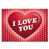 I Love You postkaart   ansichtkaart   wenskaart   Valentijnsdag kaartje   Moederdag