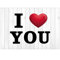 I Love You postkaart/ansichtkaart/wenskaart   Valentijnsdag producten   Valentijnskaart/Moederdag