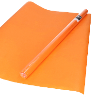Bellatio decorations Inpakpapier   oranje   unikleur   200x70 cm   cadeaupapier