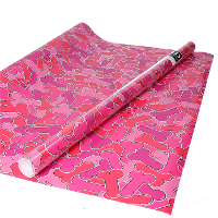 Inpakpapier   piemels   250 x 70 cm   rollen   foute penis print   cadeaupapier
