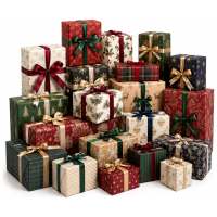 Kerst cadeaupapier   Chique Christmas   10x rollen   200 x 70 cm   inpakpapier