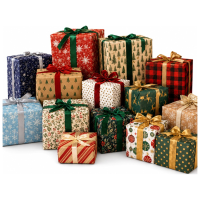 Kerst cadeaupapier   Family Classic   6x rollen   200 x 70 cm   inpakpapier