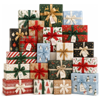 Kerst cadeaupapier   Family Classic   8x rollen   200 x 70 cm   inpakpapier