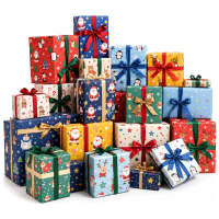 Kerst cadeaupapier   Kids Classic   10x rollen   200 x 70 cm   inpakpapier kinderen