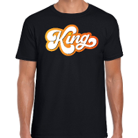 King koningsdag t shirt zwart voor heren