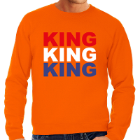 King sweater oranje voor heren   Koningsdag truien