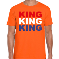King t shirt oranje voor heren   Koningsdag shirts