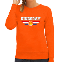 Kingsday sweater oranje voor dames   Koningsdag truien