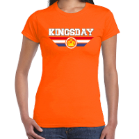 Kingsday t shirt oranje voor dames   Koningsdag shirts