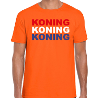 Koning t shirt oranje voor heren   Koningsdag shirts