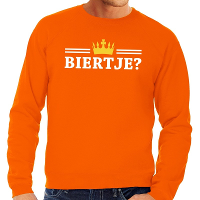 Koningsdag en supporters sweater   Biertje   trui   oranje   heren   kleding