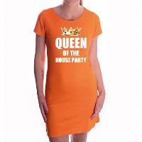 Koningsdag jurk oranje queen of the house party voor dames