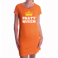 Koningsdag Party Queen fun jurkje oranje dames