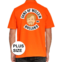 Koningsdag poloshirt   Sons Of Willem Holland MC   oranje   heren   grote maten kleding  