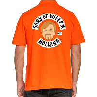 Koningsdag poloshirt   Sons Of Willem Holland MC   oranje   heren   Koningsdag kleding   Bikers