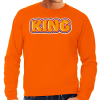Koningsdag sweater voor heren   King   oranje   oranje feestkleding
