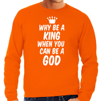 Koningsdag sweater voor heren   koning   oranje   feestkleding