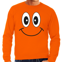 Koningsdag sweater voor heren   smiley   oranje   feestkleding