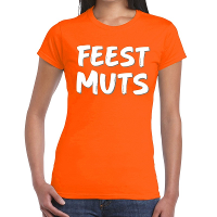 Koningsdag t shirt   Feestmuts   voor dames   Oranje kleding   korte mouwen   humor