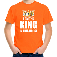 Koningsdag t shirt Im the king in this house oranje jongens