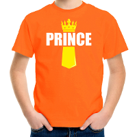 Koningsdag t shirt Prince   met kroontje   oranje   kinderen   Kingsday outfit   kleding / shirts