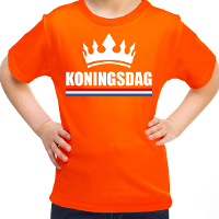Koningsdag t shirt voor kinderen   oranje   meisjes/jongens   feestkleding