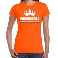 Koningsdag t shirt Woningsdag oranje voor dames