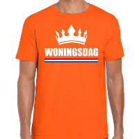 Koningsdag t shirt Woningsdag oranje voor heren