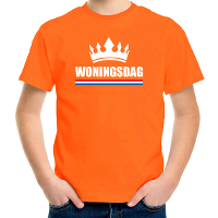 Koningsdag t shirt Woningsdag oranje voor kinderen