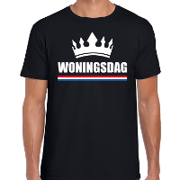 Koningsdag t shirt Woningsdag zwart voor heren