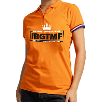 Koningsdag verkleed polo   ik ben niet dronken   oranje   dames