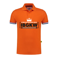 Koningsdag verkleed poloshirt heren   ik ben niet dronken   oranje