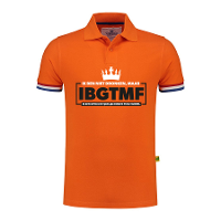Koningsdag verkleed poloshirt heren   tijdelijk minder functioneel   oranje