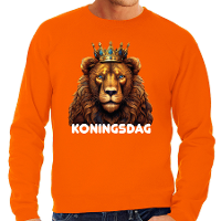 Koningsdag verkleed sweater heren   leeuw   Koningsdag   oranje