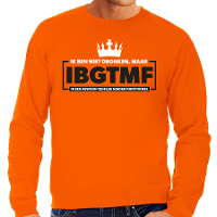 Koningsdag verkleed sweater heren   tijdelijk minder functioneel   oranje