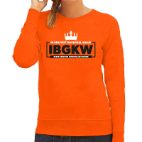 Koningsdag verkleed sweater   ik ben niet dronken maar   oranje   dames