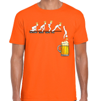 Koningsdag verkleed t shirt heren   aftellen naar Koningsdag   oranje