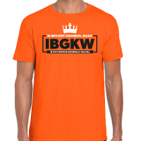 Koningsdag verkleed t shirt heren   ik ben niet dronken   oranje