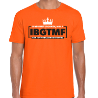 Koningsdag verkleed t shirt heren   tijdelijk minder functioneel   oranje